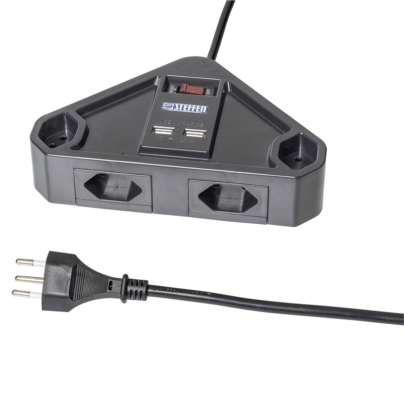Multiprise CORNER 4xT13 + 2xUSB-A 2m nr