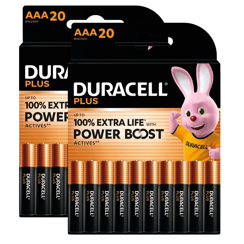 Duracell Plus Power 20+20 Pack MN2400 LR03 AAA