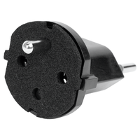 FIX Adapter Deutschland CEE7/7 - Schweiz T12 3-polig IP44 sw