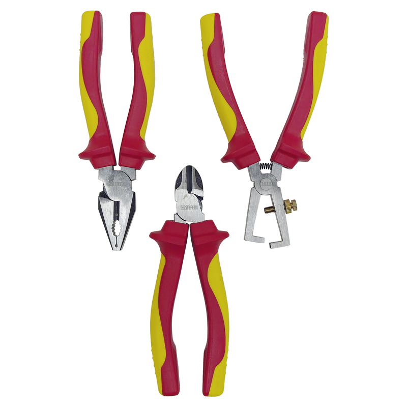 Jeu de pinces d'électricien 3 pièces CrV