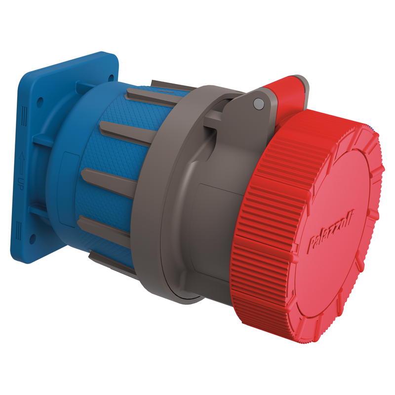 CEE Rotor Wand-Steckdose 63/5 400V 6h vernickelt