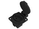 Einbausteckdose T13 IP20 Deckel schwarz