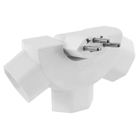 Mehrfachadapter PEACOCK 3xT13 kippbar 180° ws