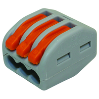 Morsetto a innesto CLASSIC 3x 0.08-4mm2 con leva di comando gr/ar PU 50 pz.