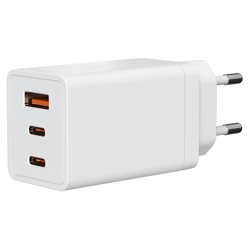 Adaptateur de charge GaN 67W PD 1xUSB-A + 2xUSB-C max. 5.85A bl