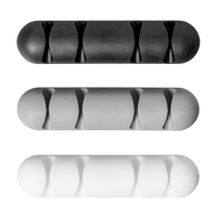 Clip di cavo multi, set con 3 pezzi in bianco, grigio e nero