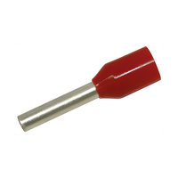 Embout isolé 1mm2/8mm rouge UE 100 pcs.