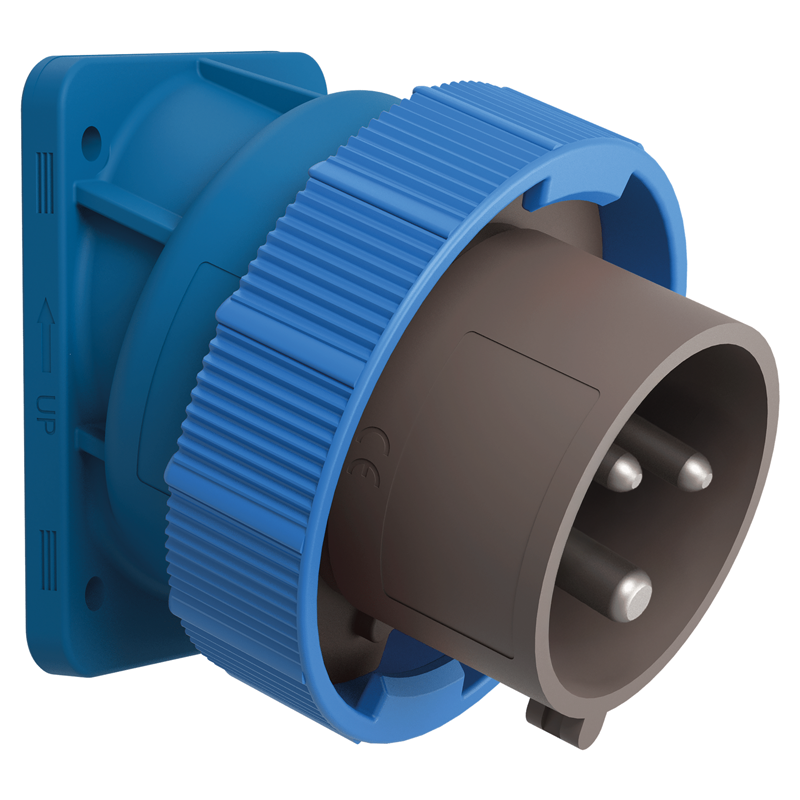 CEE 20° Winkel-Stecker 16/3 230V 6h vernickelt