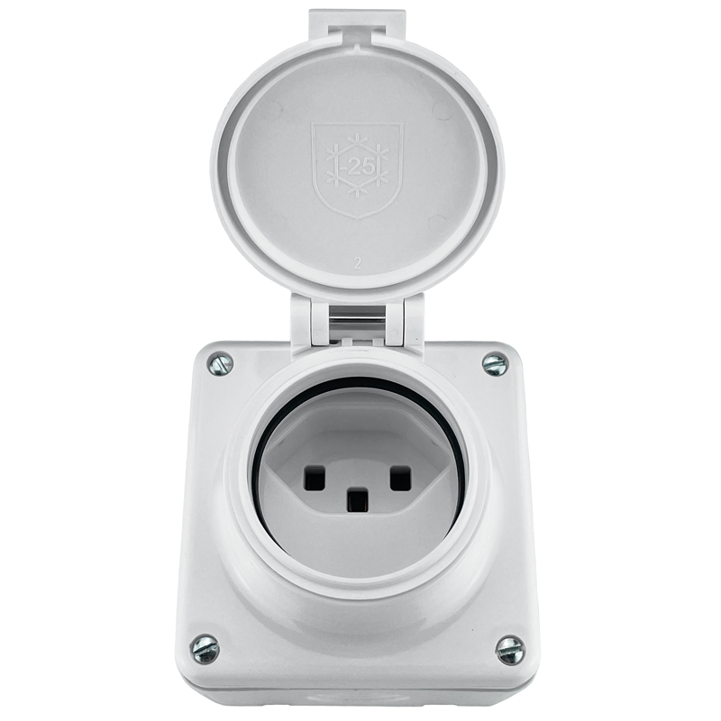 MICA Prise AP humide 1xT23 (16A/250V) IP55 ws