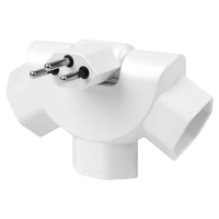 Mehrfachadapter PEACOCK 3xT13 kippbar 180° ws