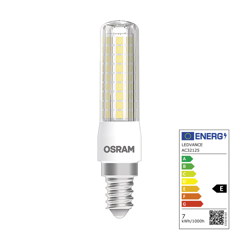 Osram LED T Slim Dim 60, E14 240V 7W 806lm WW