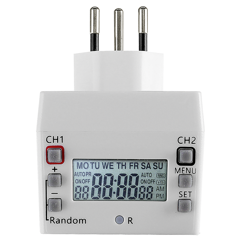 Timer digital 2xT13 / 20 Schaltprogramme / Zufallsgenerator / Countdown ws