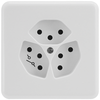 MICA UP-Steckdose 3xT13 (1x getrennt) ws