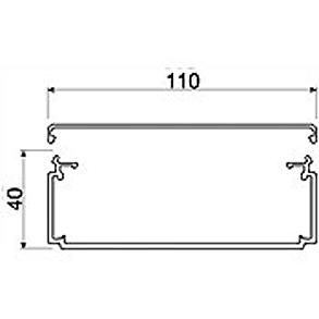 canale per cabo 2m bianco 40x110