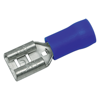 Cosse plate isolée 4.8x0.8mm (1.5-2.5mm2) bleu UE 6 pcs.