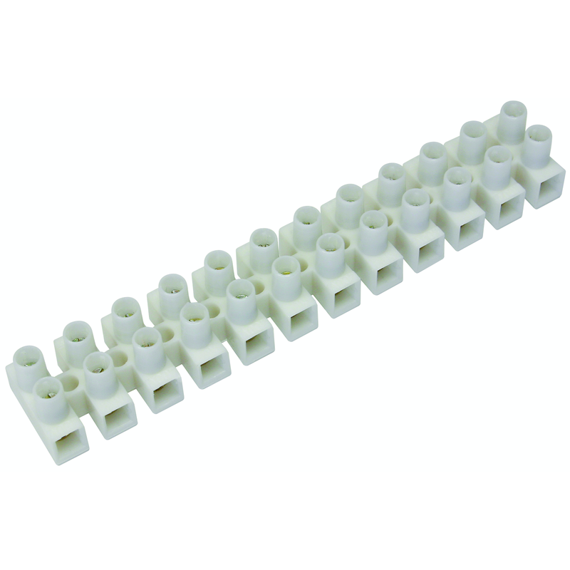 Morsettiera 0.75-4mm2 12 poli bianco PU 2 pz.