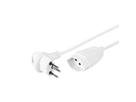 Prolunga elettrica bianco Td 3x1mm² 3m T12-T13 con spina angolare piatta bi