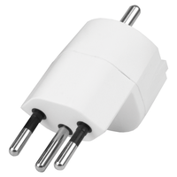 Adaptateur FIXE Allemagne CEE7/7 - Suisse T12 3 pôles décentralisé bl