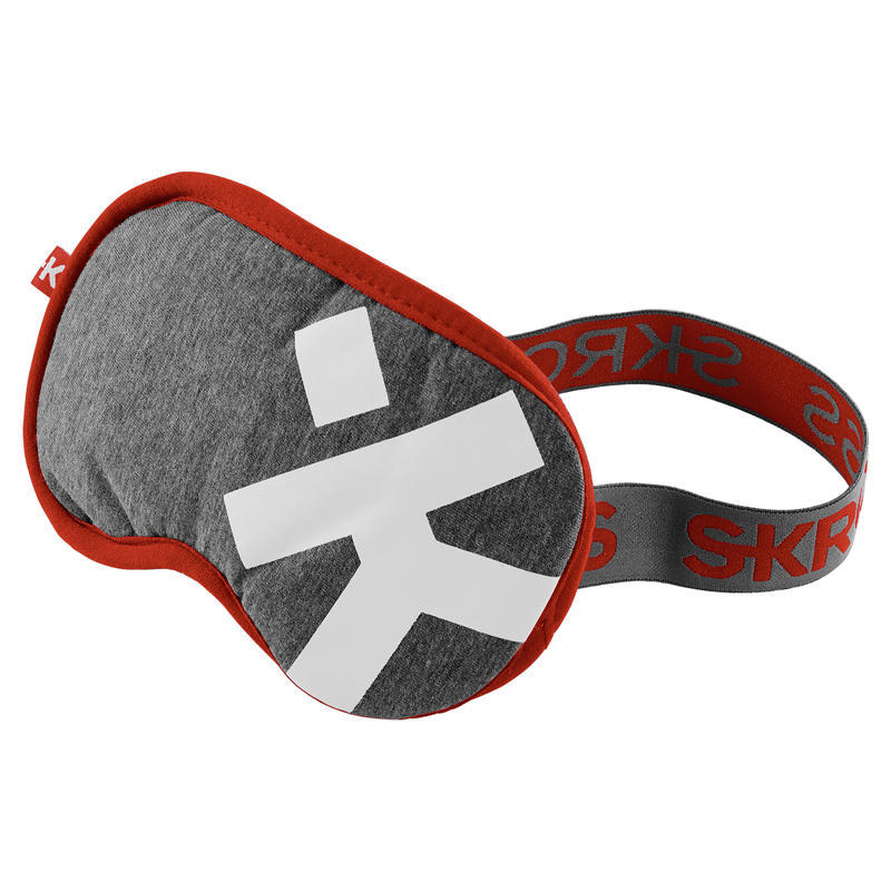 SKROSS Deluxe Masque de sommeil ''gris foncé avec K blanc''