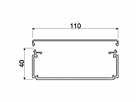 canale per cabo 2m bianco 40x110