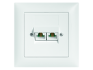 EDIZIOdue Presa da inc. 2xRJ45 ITplus separato non schermato bi