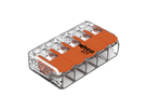 Borne à fiche COMPACT 5x 0.14-4mm2 avec levier de commande tr/or UE 8 pcs.