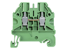 Borne de passage DIN35 4mm2 vert