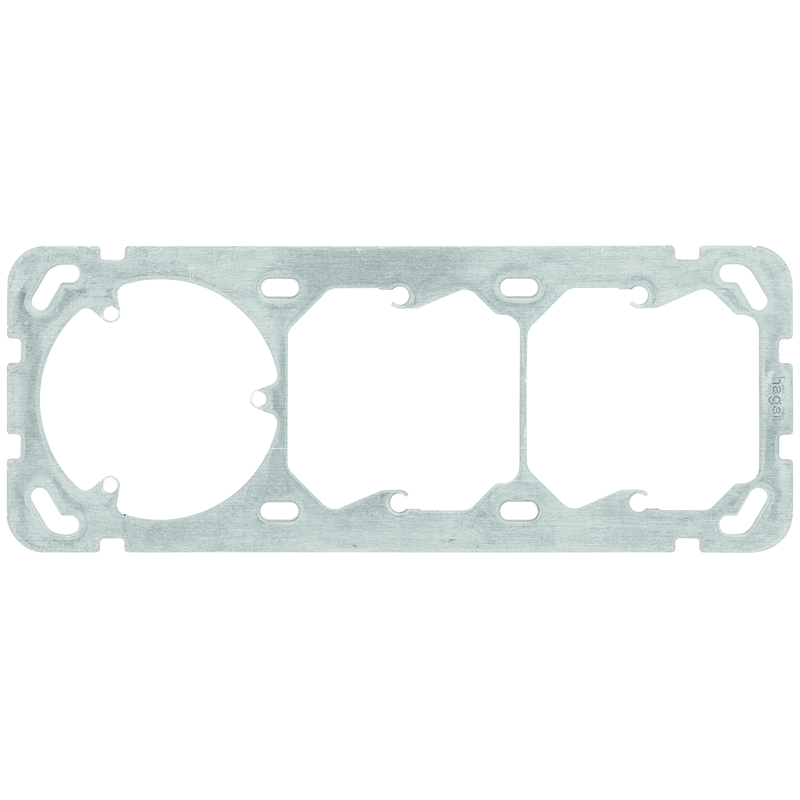 HAGER Montageplatte 3-FACH (1x zu 3xT13 Steckdose) vertikal si