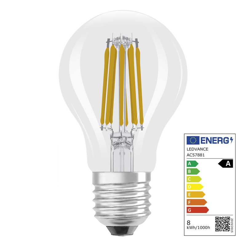 Osram LED Classic A E27 240V 7.2W 1521lm WW