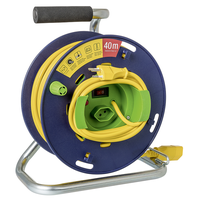 Avvolgicavo con aspo in plastica LOOP 1+1xT13 Td 3x1mm2 40m bl/ve