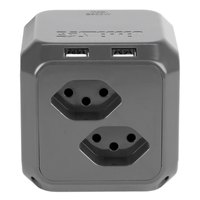 Presa multipla CUBE 8xT13 + 2xUSB-A 12W 1.5m con microfusibile integrato ant