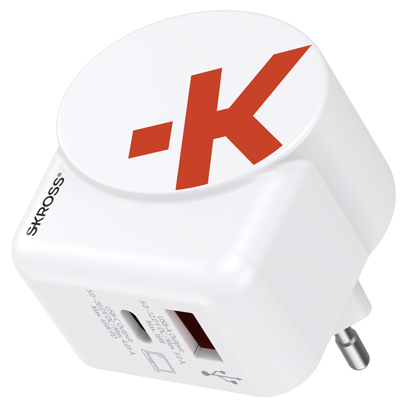 SKROSS Adapt. de charge 45W PD 1xUSB-A + 1xUSB-C max. 5.4A, bl