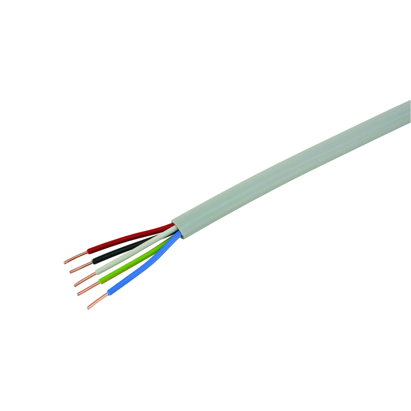 Cavo TT 5x1.5mm² 3LNPE grigio anello 50m