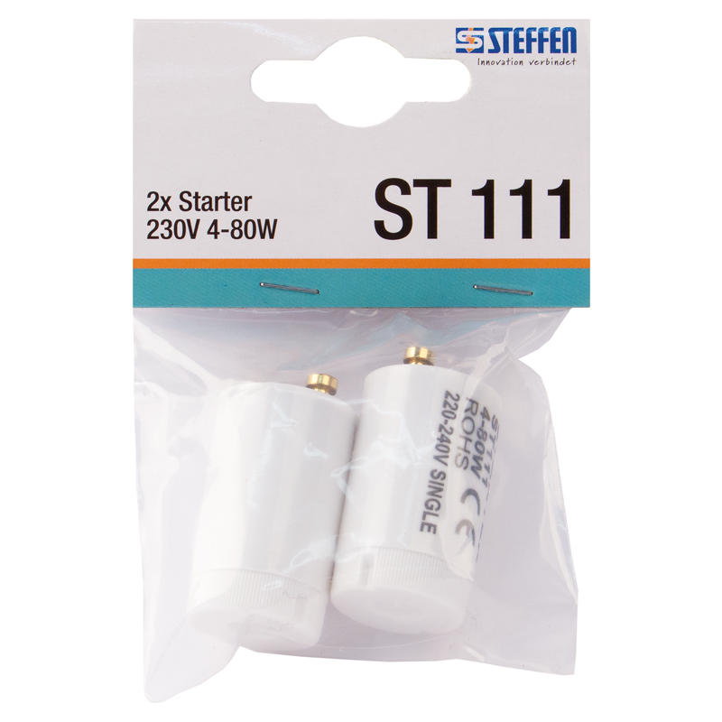 Starter ST111 Longlife pour circ. indiv. 230V~ 4-80W sachet de 2 pcs