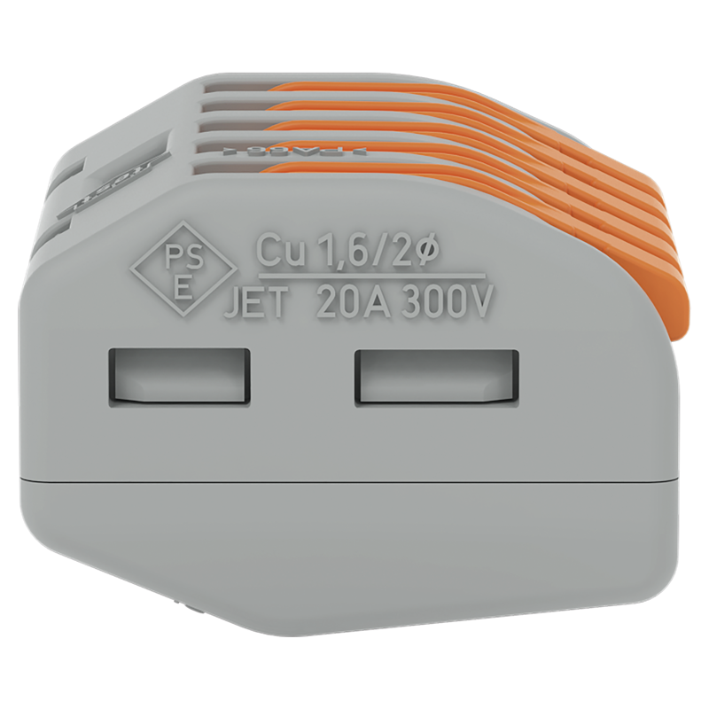 WAGO Borne à fiche CLASSIC 5x 0.08-4mm² avec levier de commande gr/or UE 5 pcs.
