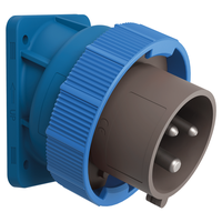 CEE 20° Winkel-Stecker 16/3 230V 6h vernickelt