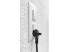 Rallonge électrique noir Td 3x1mm² 0.25m T12-T13 avec côté fiche coudée plate