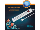 Steckdosenleiste TIDE  8xT13 3m mit Schalter und Haftmagnete ws