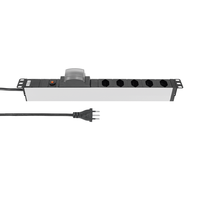Multiprise ALU MODULAR SILVER 5xT13 3m avec minuterie numérique ar/nr