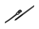 Attaches-câbles avec Snap-Lock noire 204.5mm x 4.5mm détachable, Pack à 100 pcs.