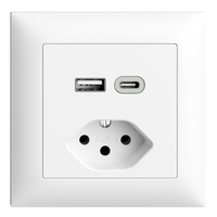 EDIZIOdue Petite combinaison à enc. USB-A+C/1xT13 bl