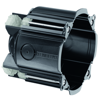 Scatola d'incasso 1x1 nero 73x73x66mm