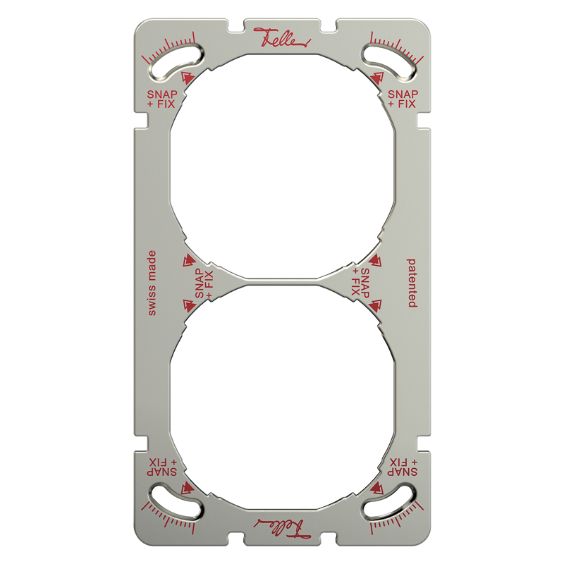 FELLER SNAPFIX® Plaque de montage DOUBLE (2x1) vertical ar