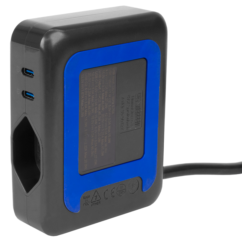 Ladestation IQ anthrazit 1xT13, PD C+C 65W 1.5m