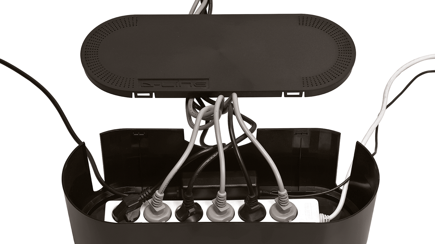 D-Line Kabelmanagement Design Box schwarz 410x165x135mm