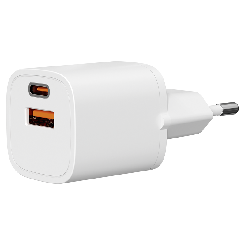 Adaptateur de charge GaN 33W PD 1xUSB-A + 1xUSB-C max. 3.6A bl