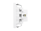 FLF Steckdose 1xT13 mit Schraubklemmen Gr.1 ws