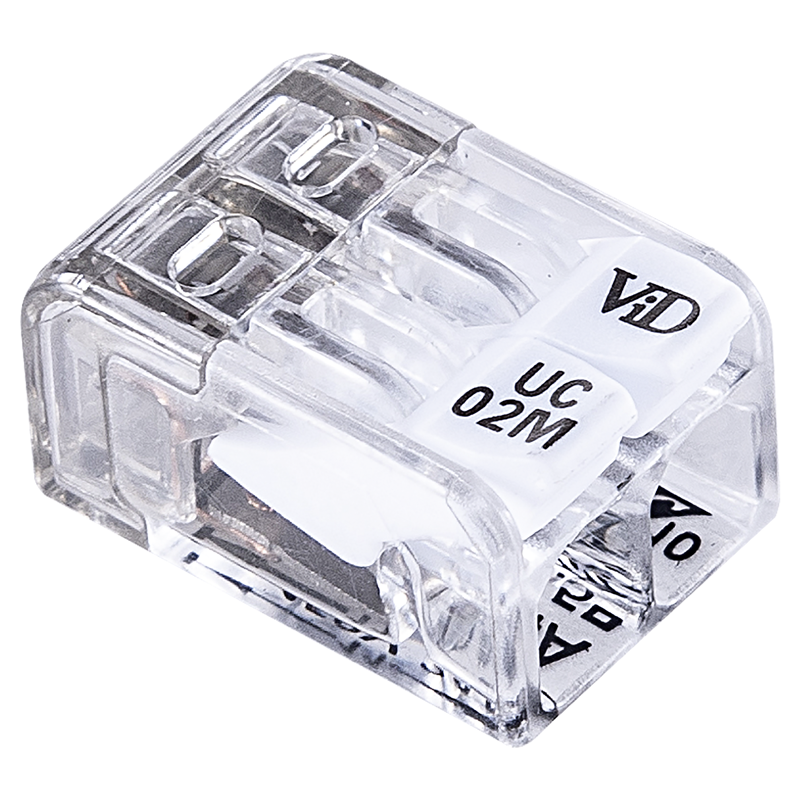 Borne à enficher mini avec levier jusqu'à 0.2-2.5mm2 2 pôles, 10 pcs.