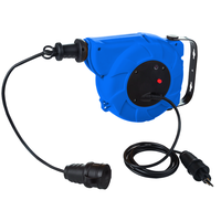 Avvolgicavo retrattile 1xT13 Td 3x1.5mm2 5m con spina T12 bl/nr