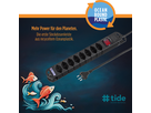 Steckdosenleiste TIDE  8xT13 3m mit Schalter und Haftmagnete ws